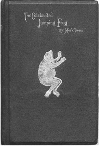 Обложка сборника рассказов «Знаменитая скачущая лягушка». 1867 г.