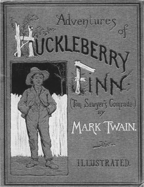 Обложка первого издания книги «Приключения Гекльберри Финна». 1884 г.