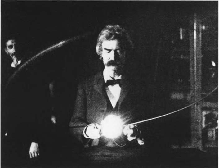 Марк Твен в лаборатории Никола Теслы. 1894 г.