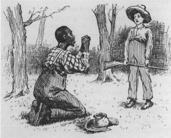 Гек и Джим. Иллюстрация Э. Кембла. 1884 г.